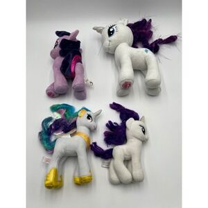 My Little Pony Plush Lot Princess Celestia Twilight Sparkle Rarity Ty Hasbro